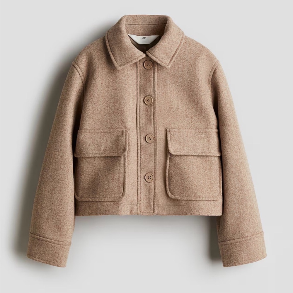 H&M Kids Felted Jacket Coat Size 8 US